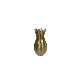 Metall Vase 'Tulip' gold
