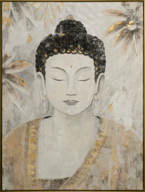Bild - Acrylgemälde Buddha mit Rahmen