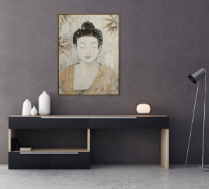 Bild - Acrylgemälde Buddha mit Rahmen bild-acrylgemalde-buddha-mit-rahmen-4050743076981
