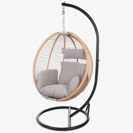 Outdoor-Hängekorb mit Halterung und Polstern, Faltbar outdoor-hangekorb-mit-halterung-und-polstern-faltbar-123